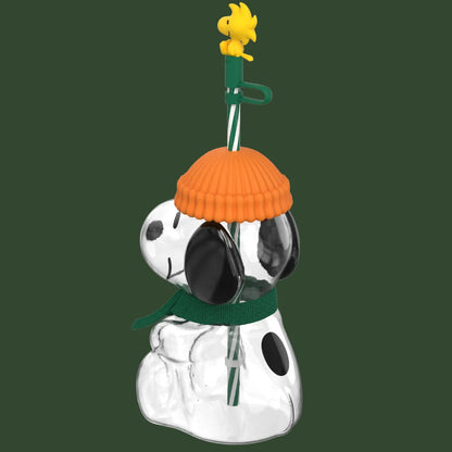 Snoopy Glass Cold Cup Peanuts