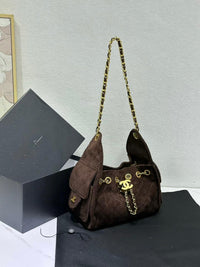 Brown suede
